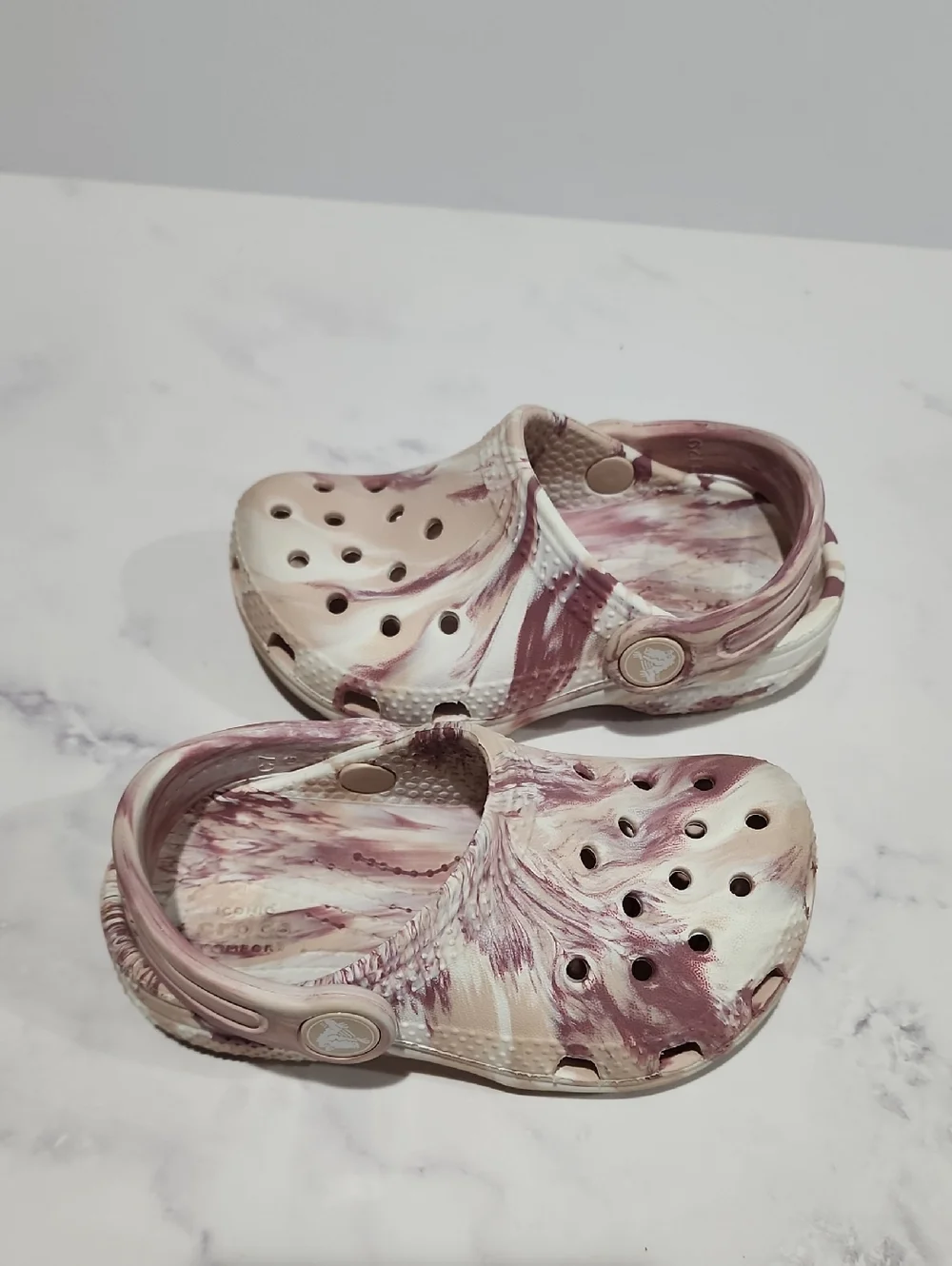 Crocs Kids Purple and Cream Clogs